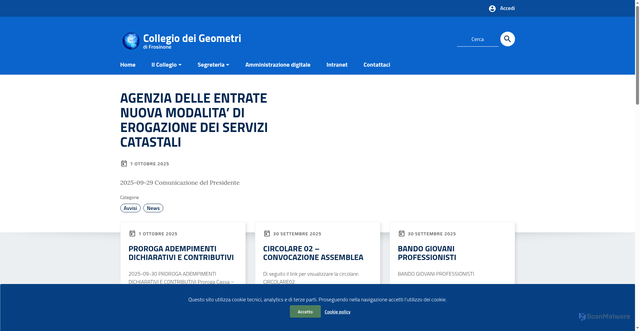 Security scan screenshot of https://www.geometri.fr.it/