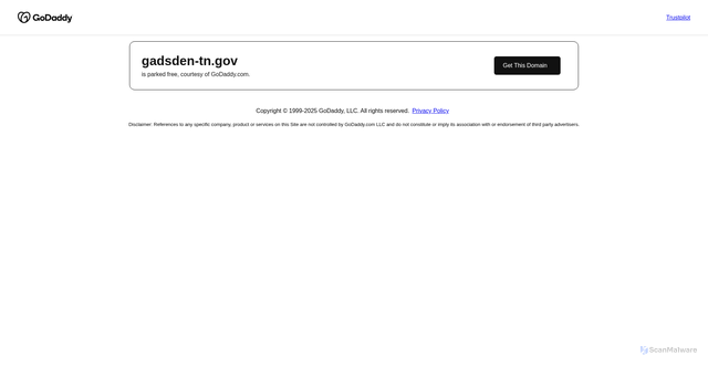 Security scan screenshot of https://gadsden-tn.gov/