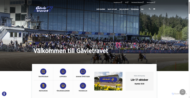 Security scan screenshot of https://gavletravet.se