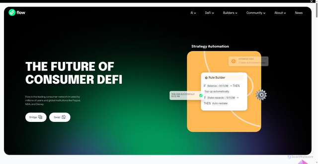 Security scan screenshot of https://onflow.org