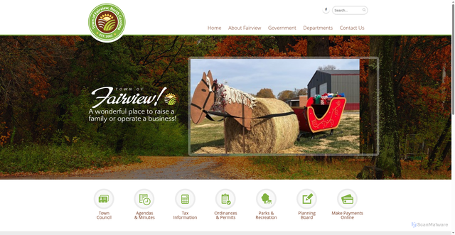 Security scan screenshot of https://www.fairviewnc.gov/