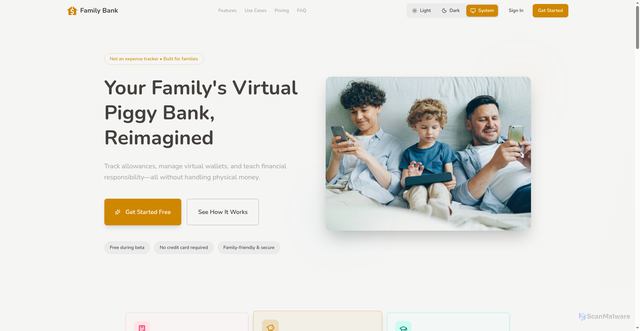 Security scan screenshot of https://family-bank.app/
