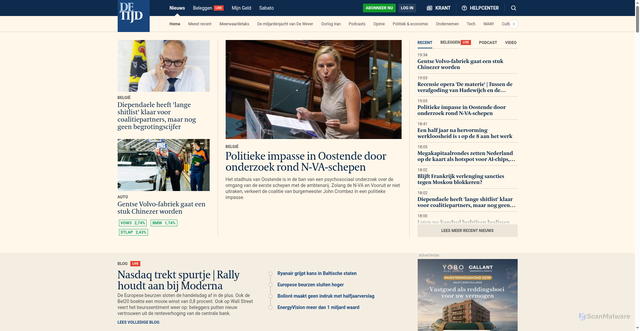 Security scan screenshot of https://tijd.be