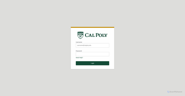 Security scan screenshot of https://myportal.calpoly.edu/