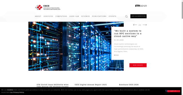 Security scan screenshot of https://cscs.ch