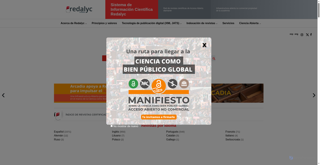 Security scan screenshot of https://www.redalyc.org