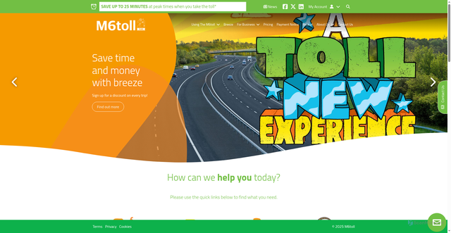 Security scan screenshot of https://www.m6toll.co.uk/