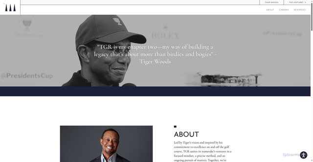 Security scan screenshot of https://tgr.tigerwoods.com/