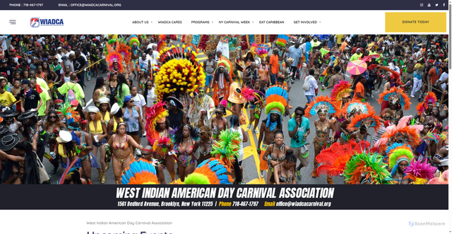 Security scan screenshot of https://wiadcacarnival.org/events.html