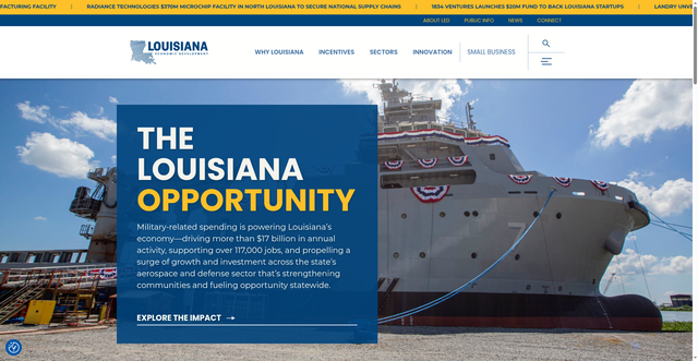 Security scan screenshot of https://www.opportunitylouisiana.gov/