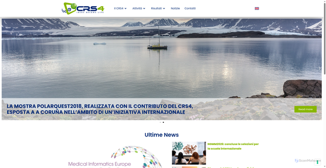 Security scan screenshot of https://www.crs4.it