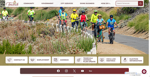 Security scan screenshot of https://temeculaca.gov/