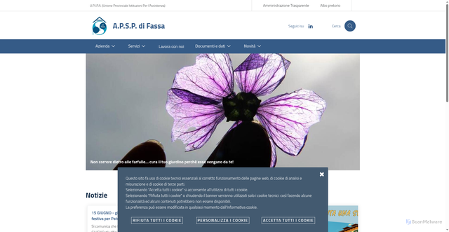 Security scan screenshot of https://www.apspfassa.it