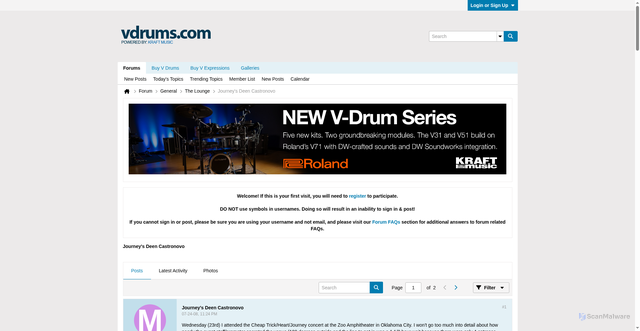 Security scan screenshot of https://www.vdrums.com/forum/general/the-lounge/36695-journey-s-deen-castronovo