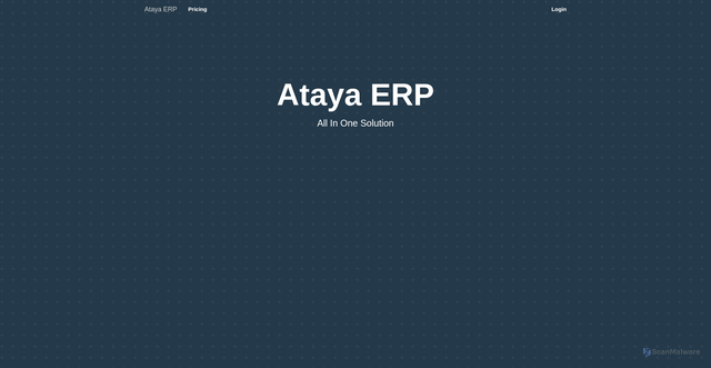 Security scan screenshot of https://erp.ataya.design/