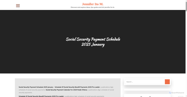 Security scan screenshot of https://jenniferitom.pages.dev/lgij-social-security-payment-schedule-2025-january-zhpsp/
