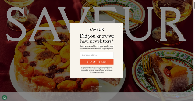 Security scan screenshot of https://www.saveur.com