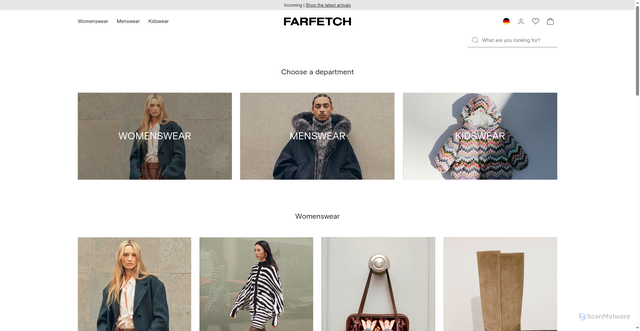 Security scan screenshot of https://www.farfetch.com