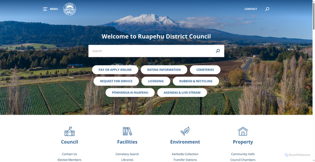 Security scan screenshot of https://www.ruapehudc.govt.nz/