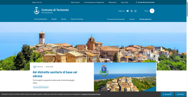 Security scan screenshot of https://www.comune.tortoreto.te.it