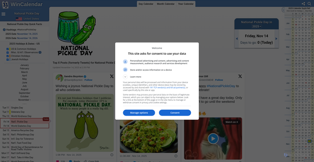 Security scan screenshot of https://www.wincalendar.com/Pickle-Day