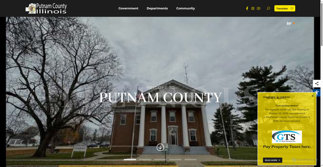 Security scan screenshot of https://putnamil.gov/
