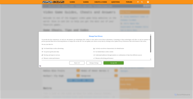 Security scan screenshot of https://www.supercheats.com