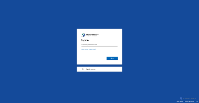 Security scan screenshot of https://stancounty.sharepoint.com