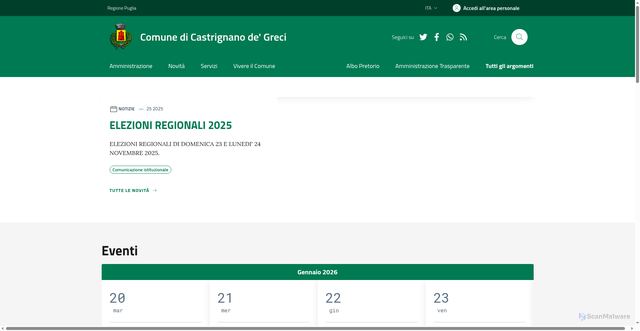 Security scan screenshot of https://www.comune.castrignanodeigreci.le.it/