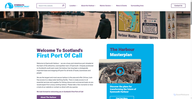 Security scan screenshot of https://www.eyemouth-harbour.co.uk/