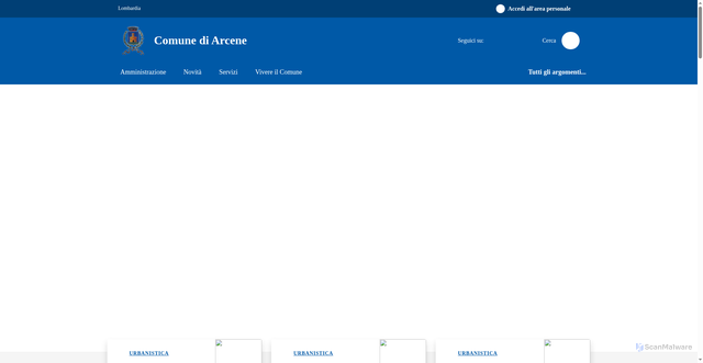 Security scan screenshot of https://www.comune.arcene.bg.it/
