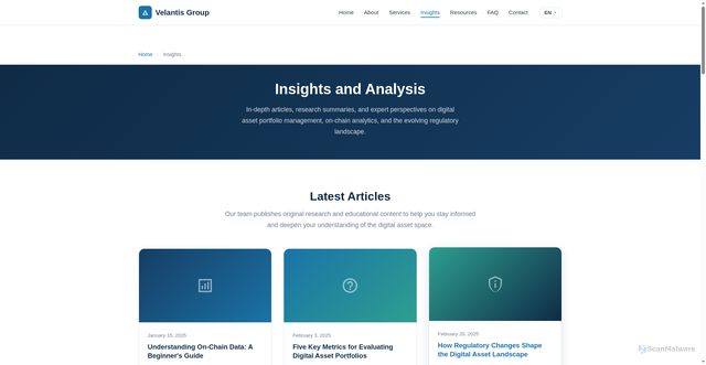 Security scan screenshot of http://velantis-group.com/blog.html