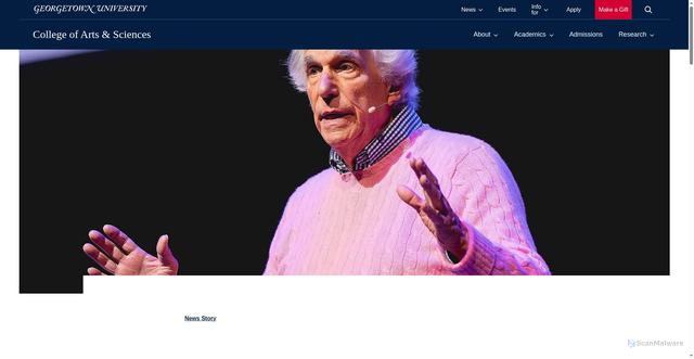 Security scan screenshot of https://college.georgetown.edu/news-story/henry-winkler-georgetown-commencement-literacy-advocate/
