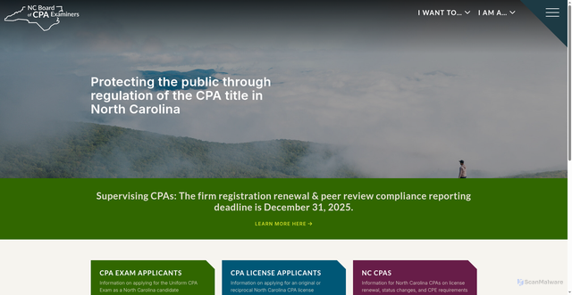 Security scan screenshot of https://nccpaboard.gov/