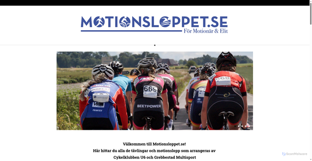 Security scan screenshot of https://motionsloppet.se