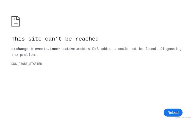 Security scan screenshot of https://exchange-b-events.inner-active.mobi/