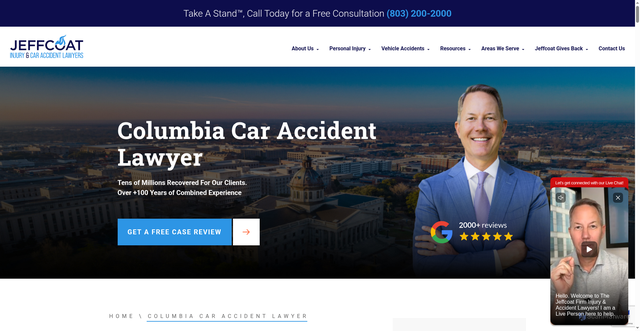 Security scan screenshot of https://scinjurylawfirm.com/car-accident-lawyer-columbia/