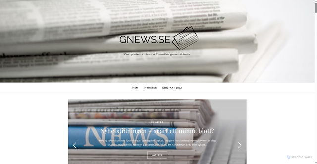 Security scan screenshot of https://gnews.se