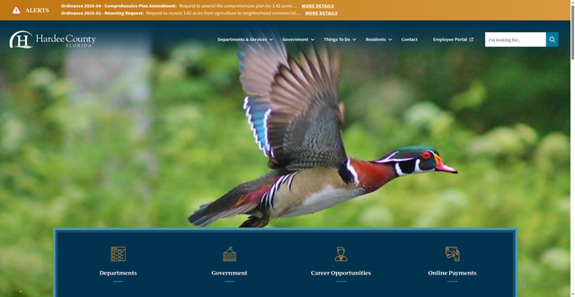 Security scan screenshot of https://www.hardeecountyfl.gov/