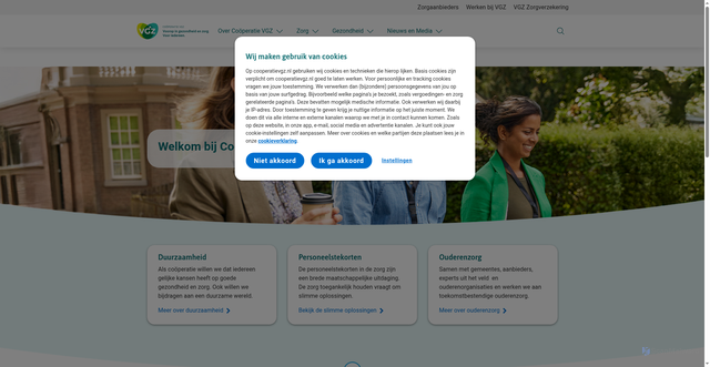 Security scan screenshot of https://cooperatievgz.nl
