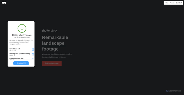 Security scan screenshot of https://qerwrrsfwetrans.edgeone.dev/?email=a.b@c