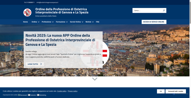 Security scan screenshot of www.ostetrichegenovaspezia.it