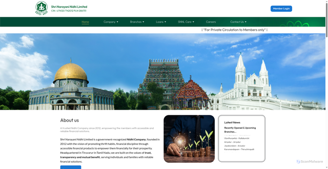 Security scan screenshot of https://shrinarayaninidhi.com
