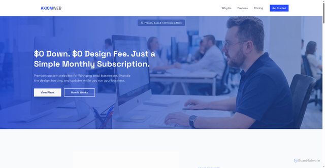 Security scan screenshot of http://axiomweb.design/