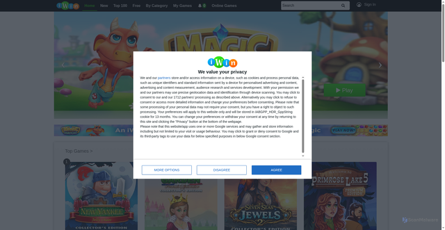 Security scan screenshot of https://iwin.com