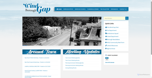 Security scan screenshot of https://windgap-pa.gov/
