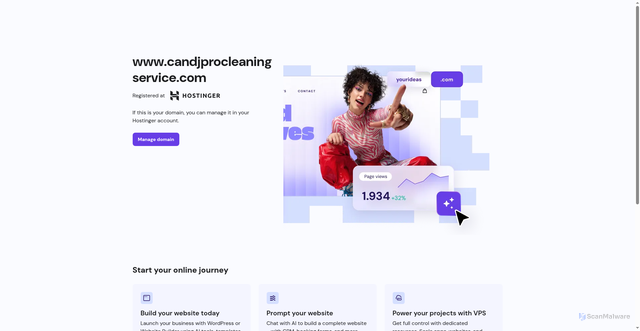 Security scan screenshot of http://www.candjprocleaningservice.com/