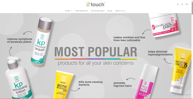 Security scan screenshot of https://mytouchskincare.com