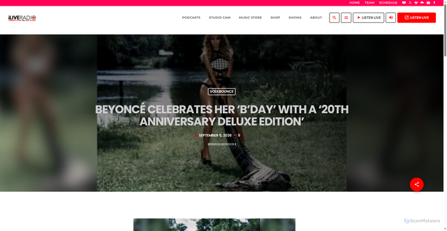 Security scan screenshot of https://to.i-liveradio.com/beyonce-celebrates-her-bday-with-a-20th-anniversary-deluxe-edition