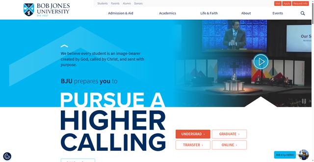 Security scan screenshot of https://bju.edu